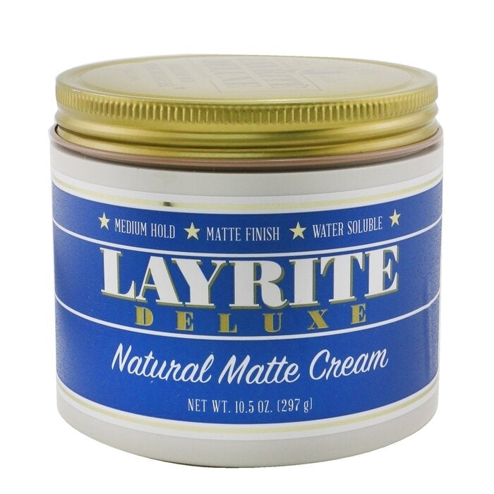 Layrite - Natural Matte Cream (Medium Hold Matte Finish Water Soluble)(297g/10.5oz) Image 1