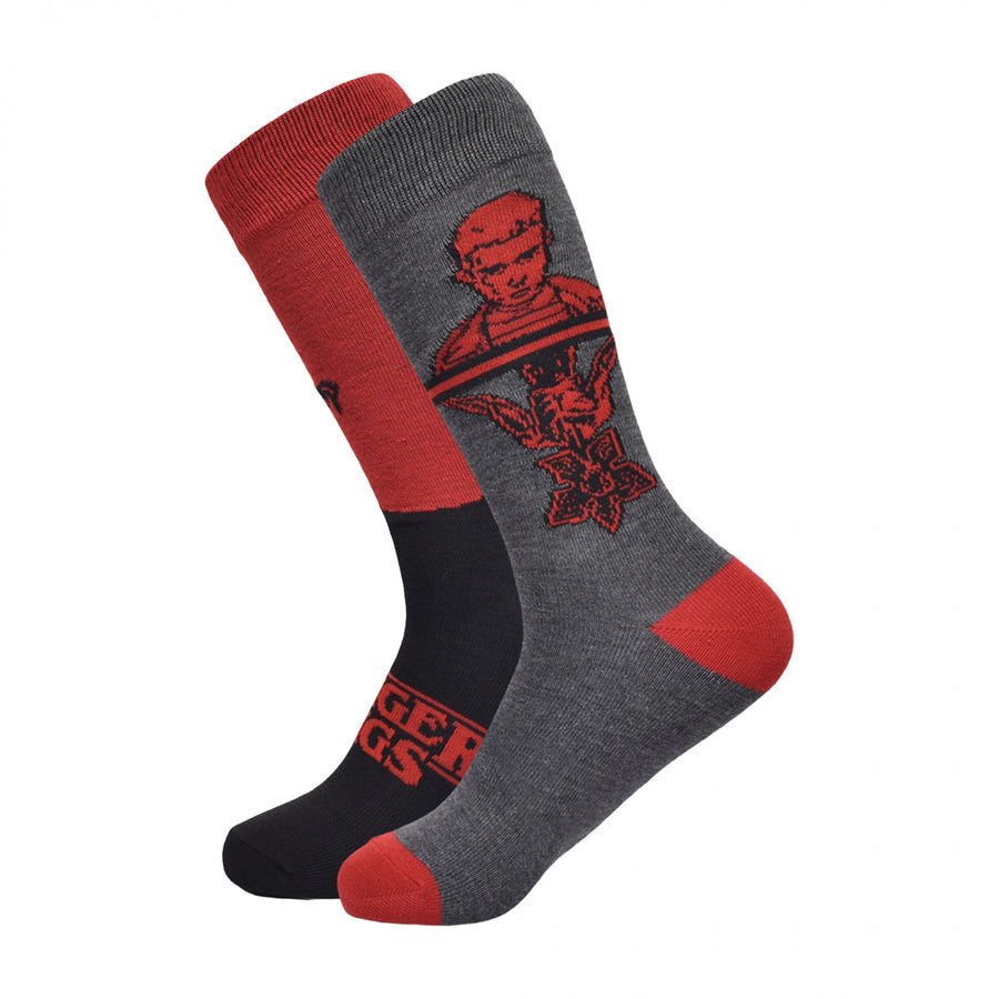 Stranger Things The Upside Down 2-Pairs of Crew Socks Image 1