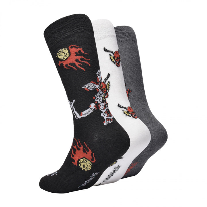 Stranger Things Hellfire Club Symbols Crew Socks 3-Pair Box Set Image 2