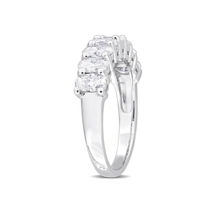 1.60 Carat (ctw) Lab-Created Moissanite Anniversary Band Ring in Sterling Silver Image 3