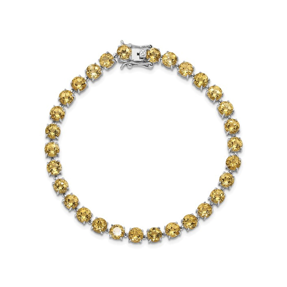 13.95 Carat (ctw) Citrine Bracelet in Sterling Silver (8 Inches) Image 2