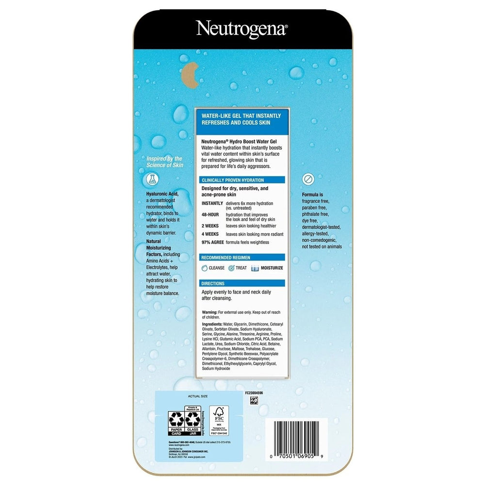 Neutrogena Hydro Boost 48-Hour Water Gel Face Moisturizer 1.7 Ounce (Pack of 3) Image 2