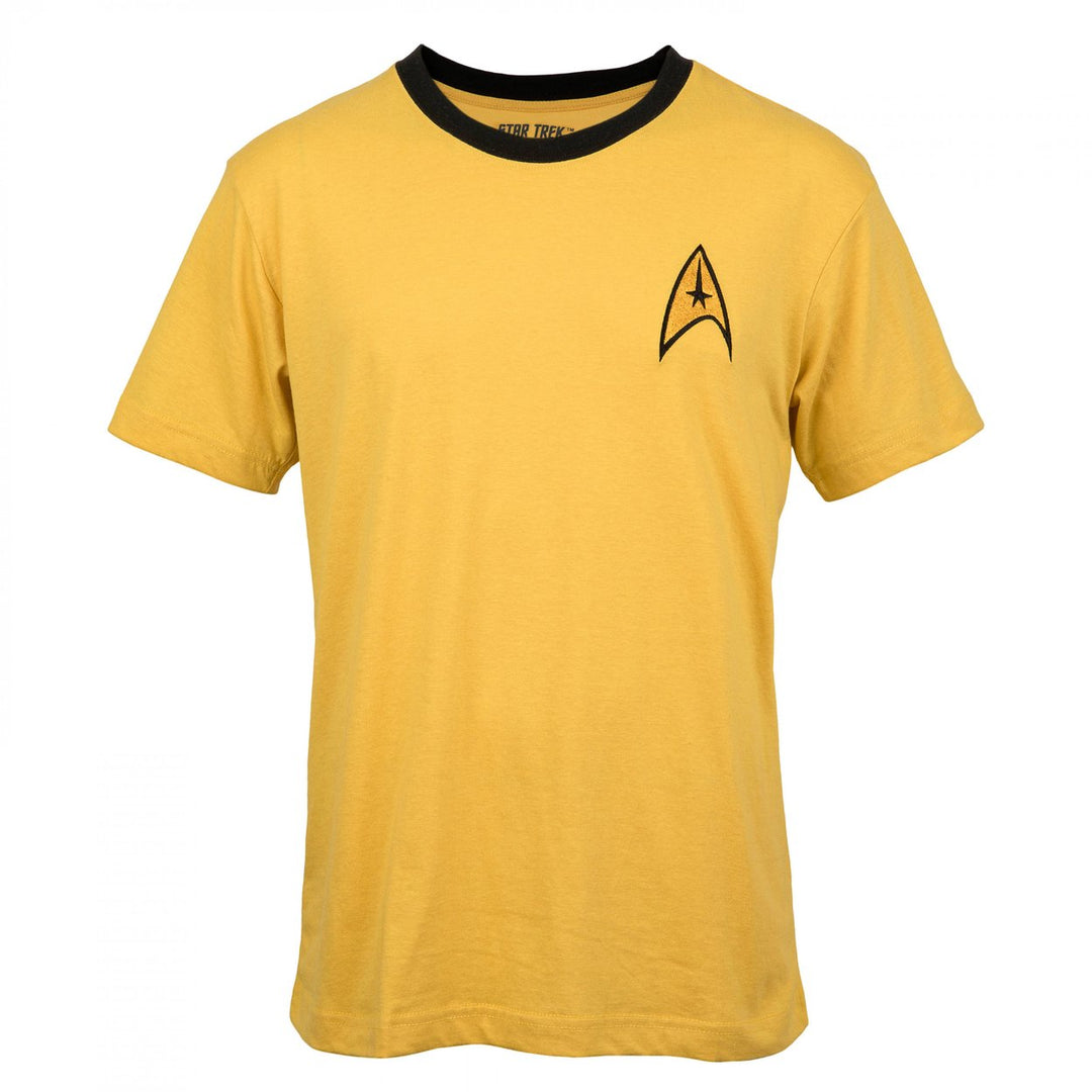 Star Trek Captain Kirk Badge T-Shirt Image 1