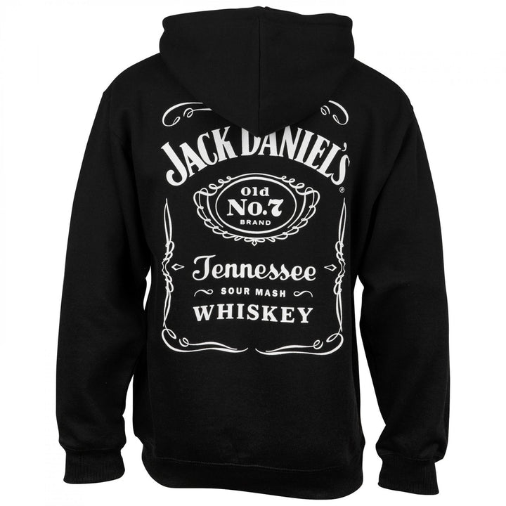 Jack Daniels Label Front and Back Print Zip-Up Hoodie Image 3