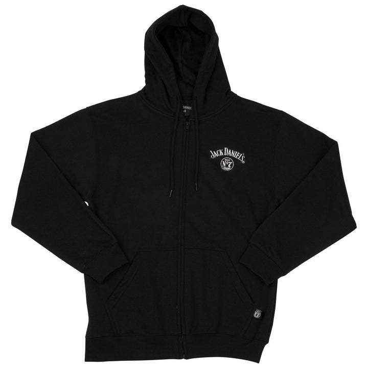 Jack Daniels Label Front and Back Print Zip-Up Hoodie Image 4