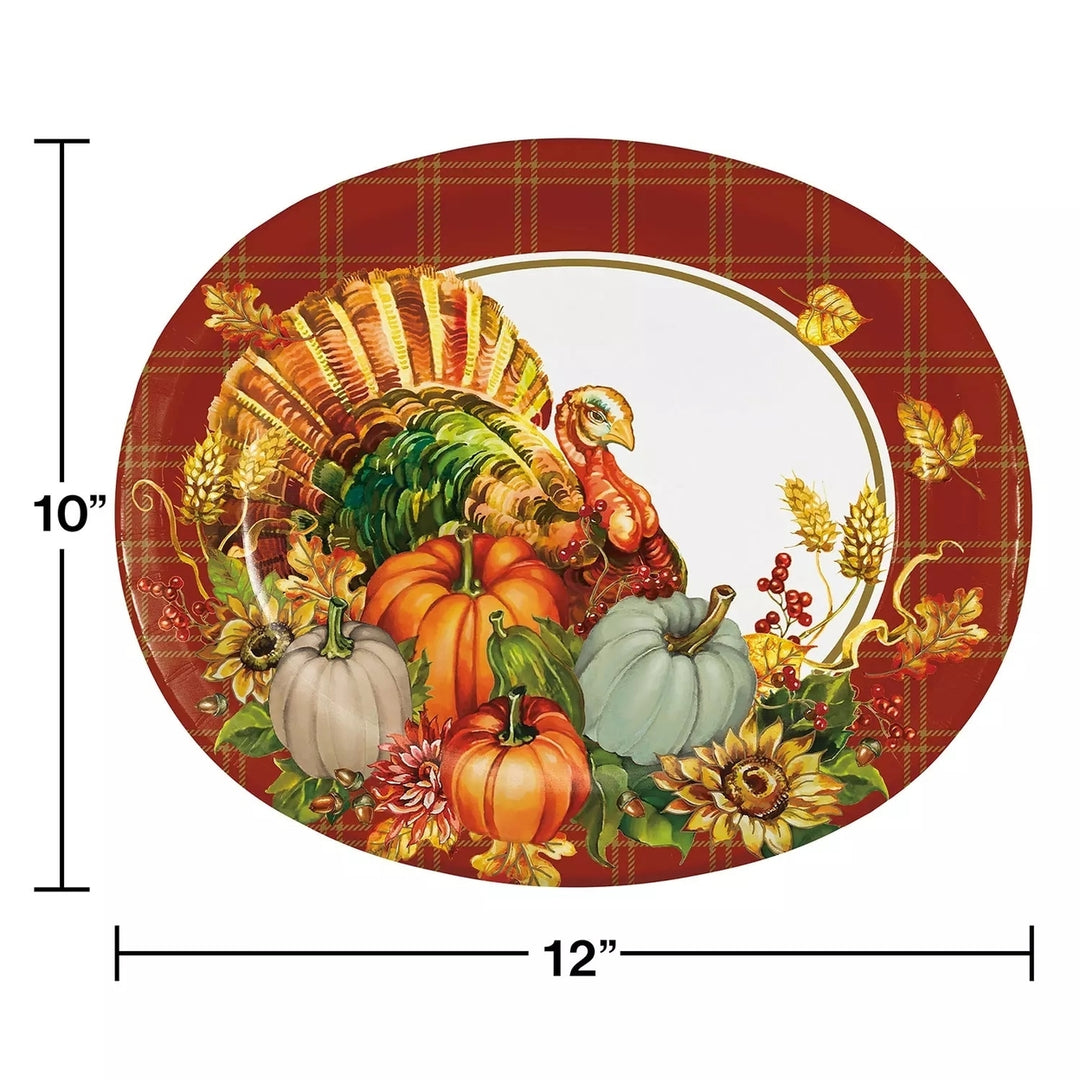 Members Mark Harvest of Plenty Oval Paper Plates 10" x 12" (50 Count) Image 4