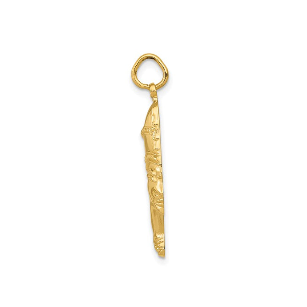 14K Yellow Gold Egyptian Nefertiti Charm Pendant (NO CHAIN) Image 3