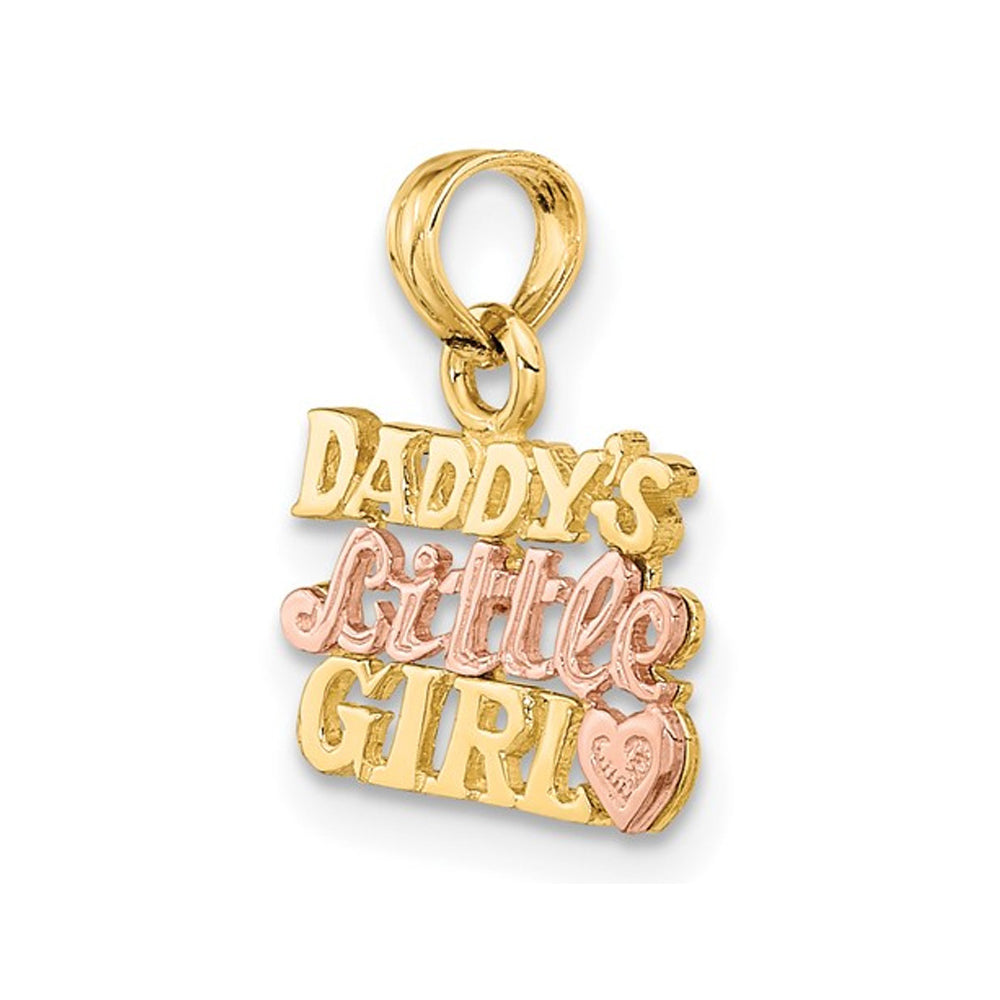 14K Yelllow and Rose Gold Daddys Little Girl Charm Pendant (NO CHAIN) Image 3
