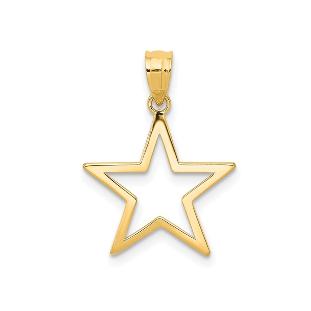 14K Yellow Gold Star Charm Pendant (No CHAIN) Image 1