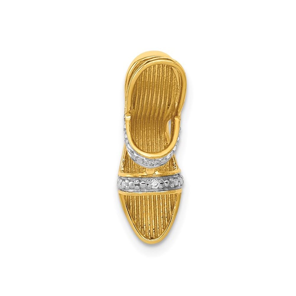 14K Yellow Gold High Heel Charm Pendant (NO Chain) Image 2