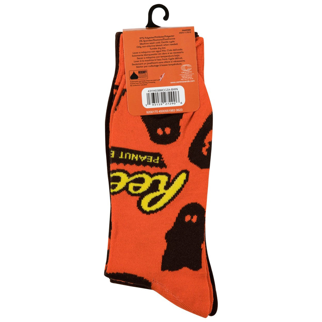 Hersheys Kisses and Reeses Cups Spooky 2-Pairs of Crew Socks Image 3