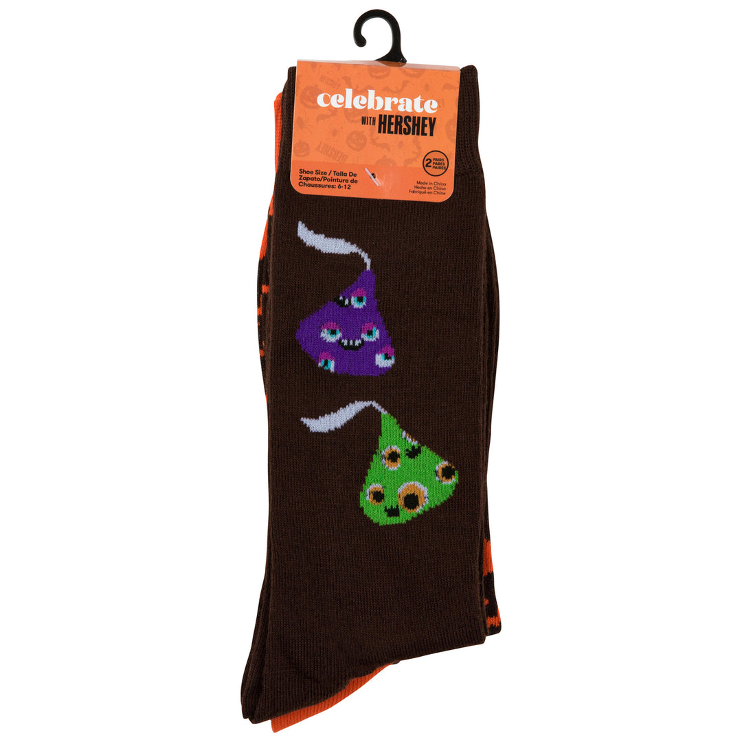 Hersheys Kisses and Reeses Cups Spooky 2-Pairs of Crew Socks Image 4