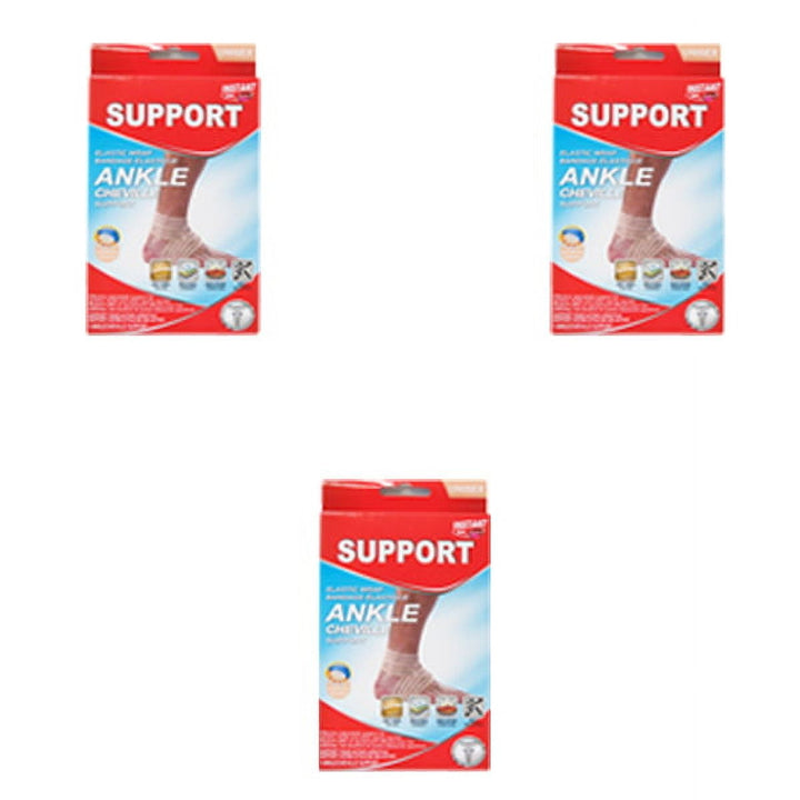 Instant Aid By Purest Elastic Wrap Ankle Support (Pack of 3) 313007 Image 2