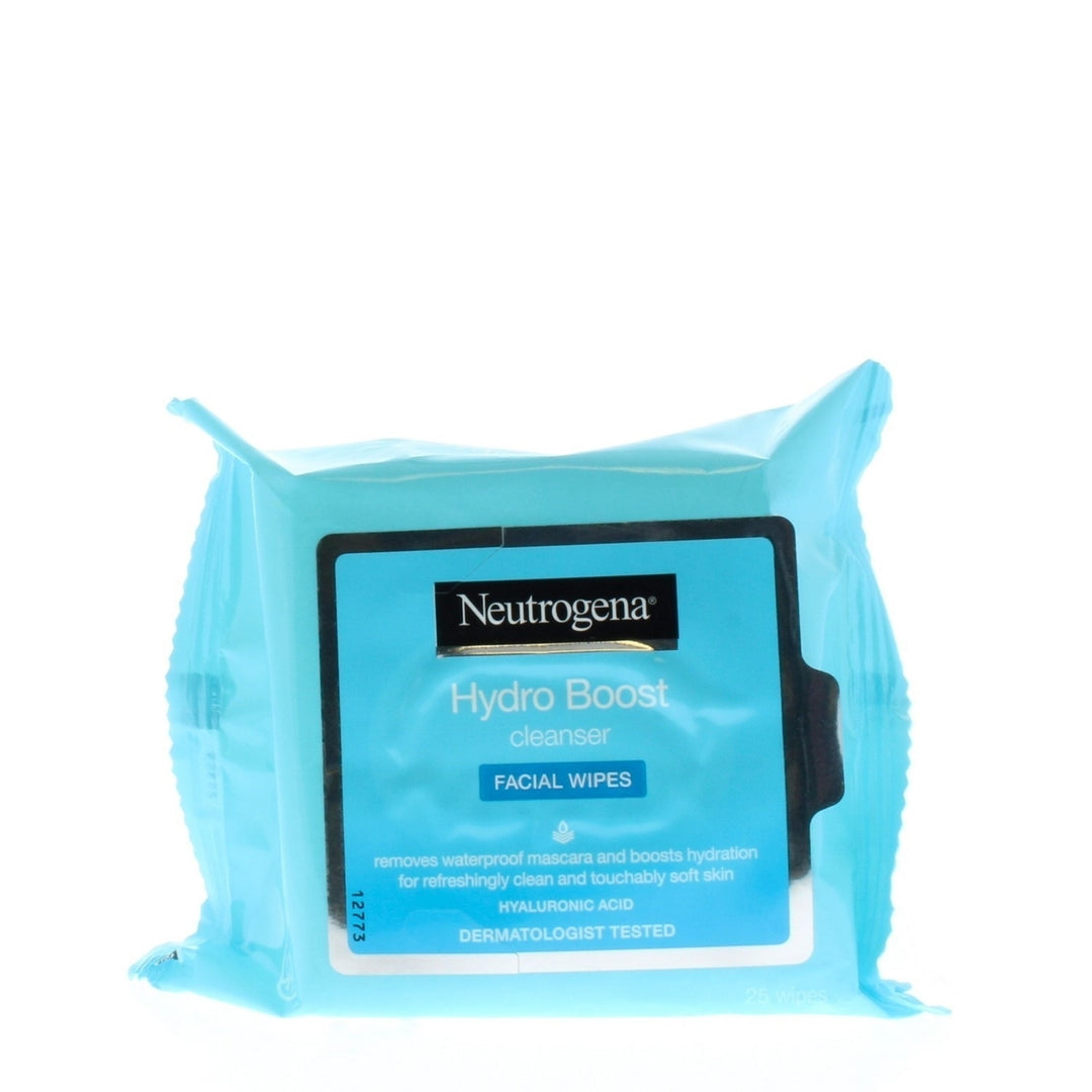 Neutrogena Hydro Boost Facial Cleansing Wipes 25 Count with Hyaluronic Acid Image 1