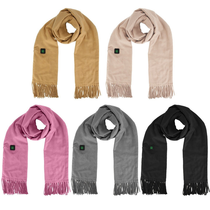 Electric Heated Scarf USB Neck Wrap Adjustable Temperature Soft Warm Scarf 5 Colors Image 1