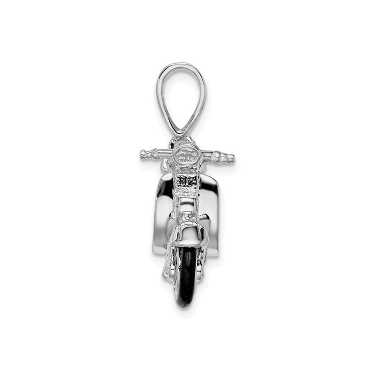 Sterling Silver Vespa Scooter Charm Pendant Necklace with Chain Image 3