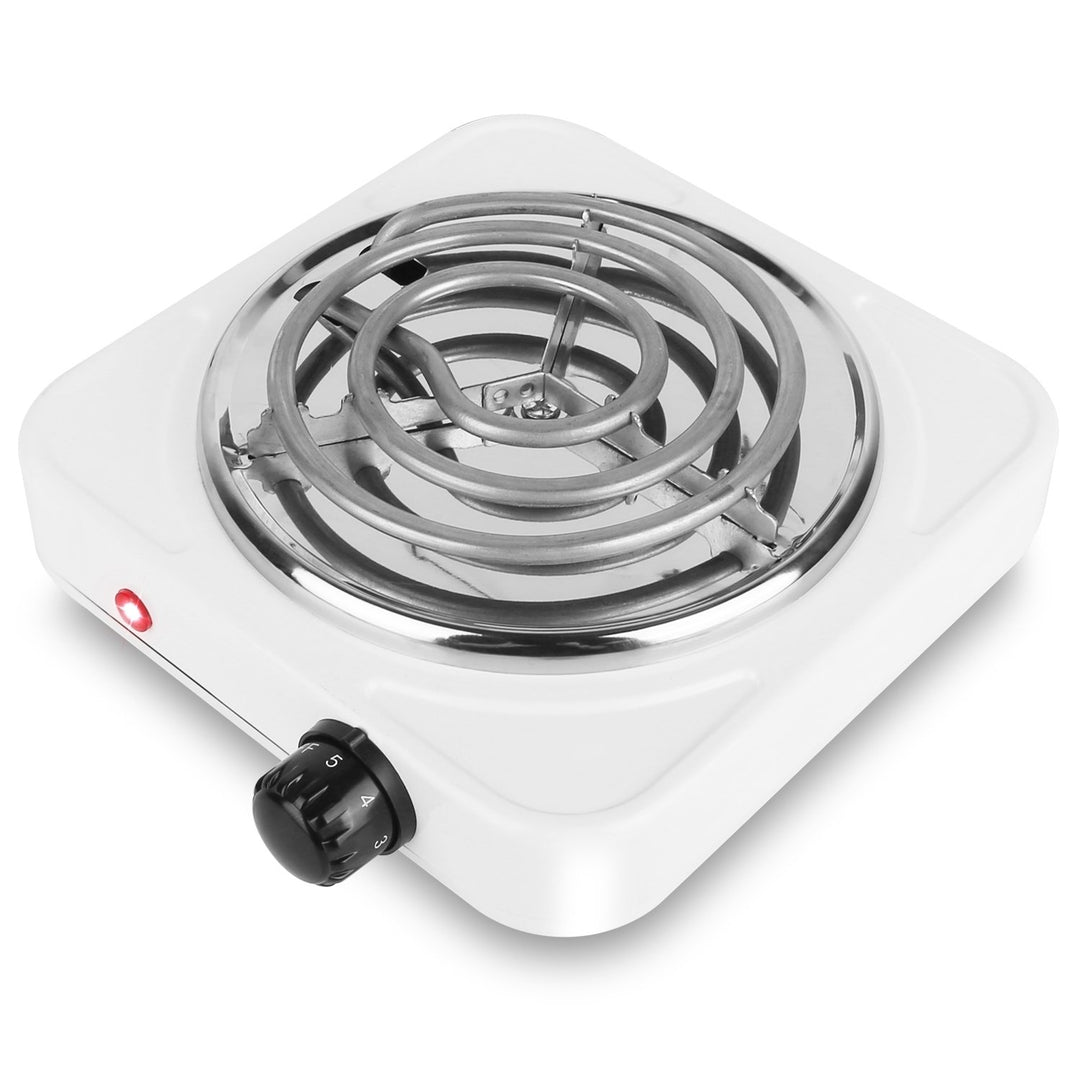 1000W Electric Portable Coil Hot Plate Stove Black with 5 Temperature Settings Image 1