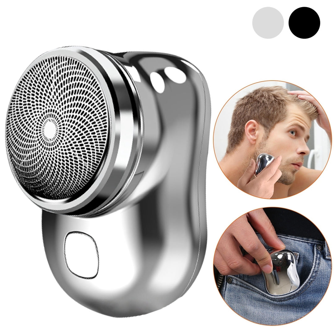 Electric Razor for Men Mini Shaver Portable Pocket Size Shaver USB Rechargeable Dry Usage for Home Travel Office Image 1