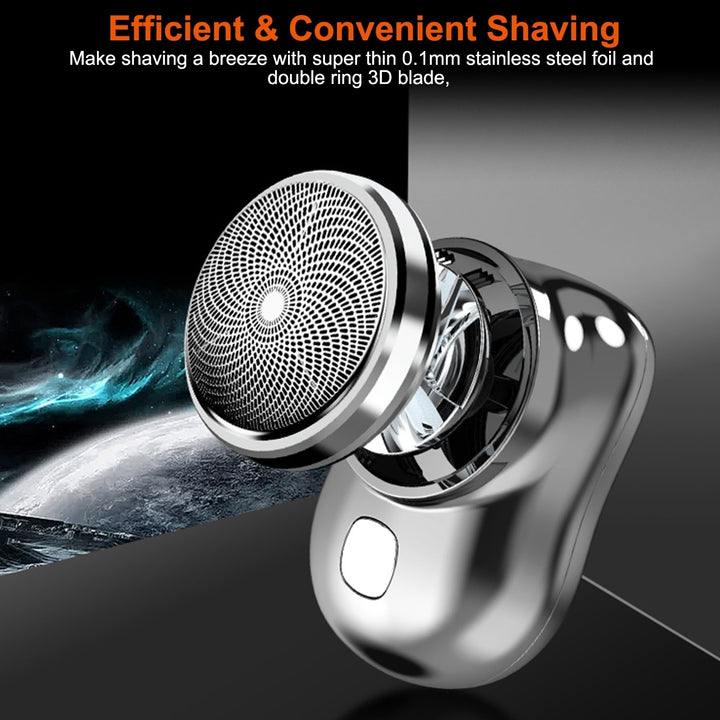 Electric Razor for Men Mini Shaver Portable Pocket Size Shaver USB Rechargeable Dry Usage for Home Travel Office Image 3