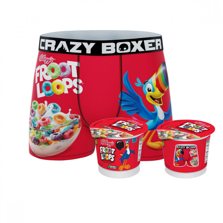 Crazy Boxers Froot Loops Toucan Sam Boxer Briefs in Cereal Cup Image 1