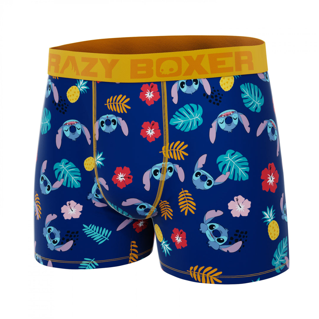 Crazy Boxers Lilo and Stitch Tropical Print Boxer Briefs Image 3