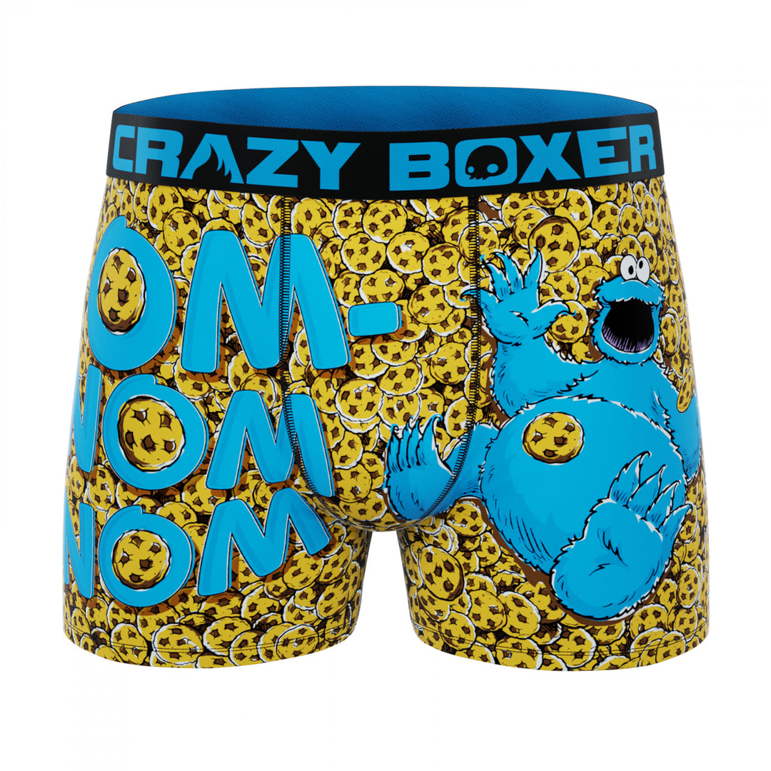 Crazy Boxers Sesame Street Cookie Monster Om-Nom Nom Boxer Briefs Image 1