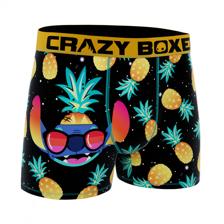 Crazy Boxers Lilo and Stitch Pineapple Print Boxer Briefs in Gift Box Image 3