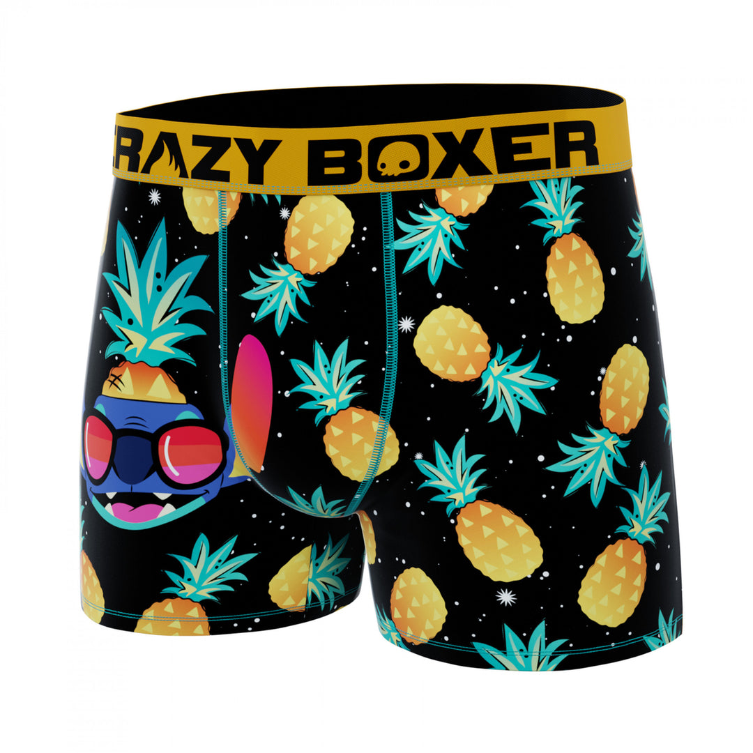 Crazy Boxers Lilo and Stitch Pineapple Print Boxer Briefs in Gift Box Image 4