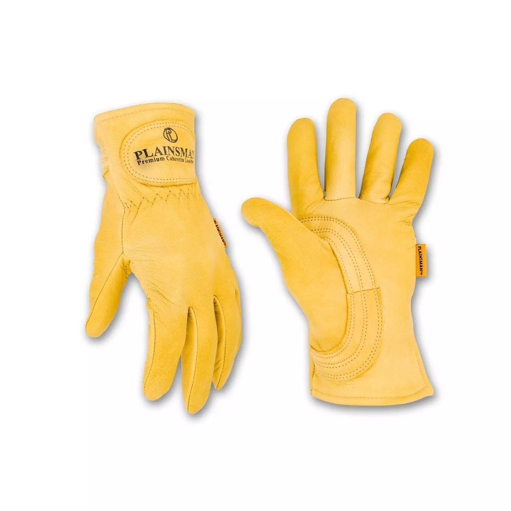 Plainsman Premium Cabretta Yellow Leather Gloves 2 Pairs (X-Large) Image 2