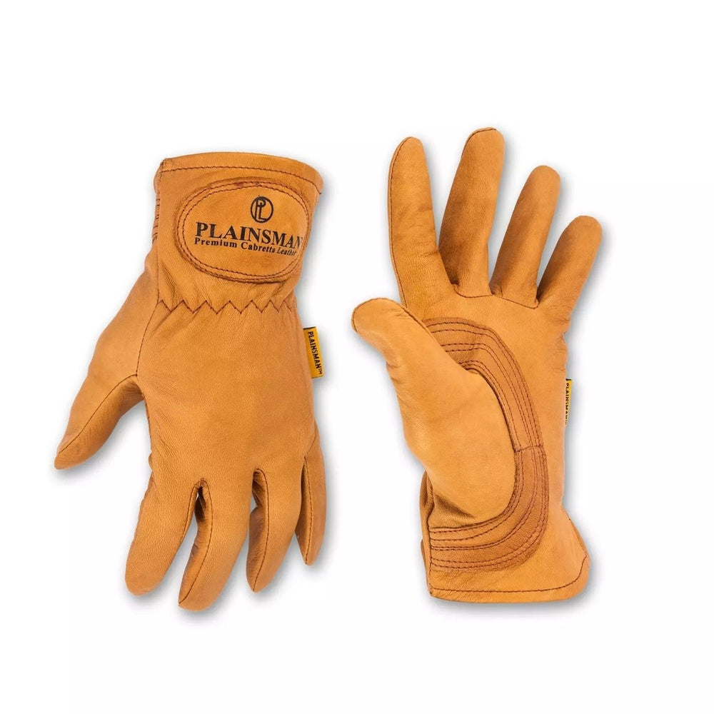 Plainsman Premium Cabretta Brown Leather Gloves 2 Pairs (Large) Image 2