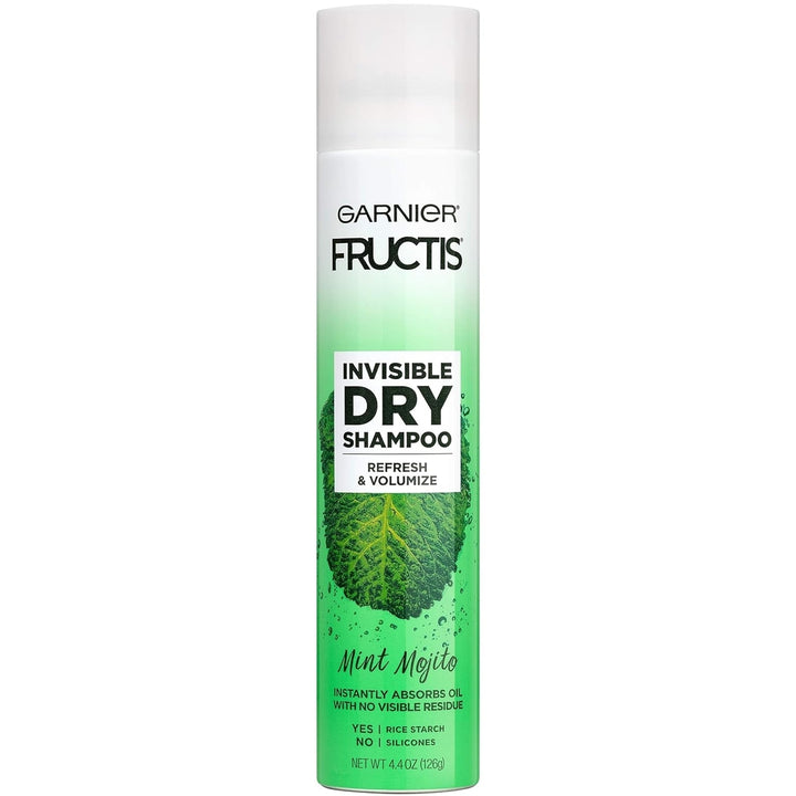 Garnier Invisible Dry Shampoo with no Visible Residue . Refresh and Volumize Silicone Free Mint Mojito by Fructis 4.4 oz Image 1