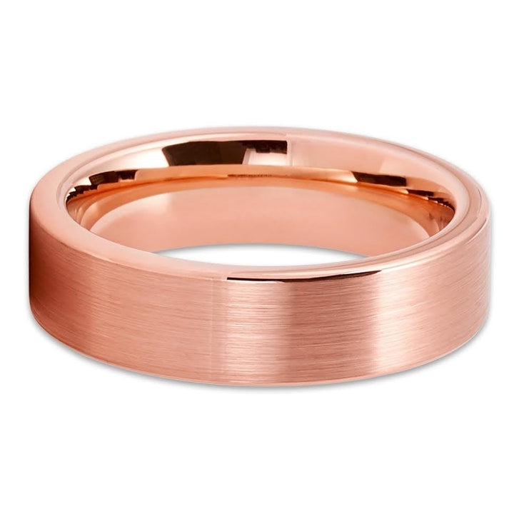 6mm Rose Gold Tungsten Wedding Ring Comfort Fit Anniversary Band Cobalt Free Image 2