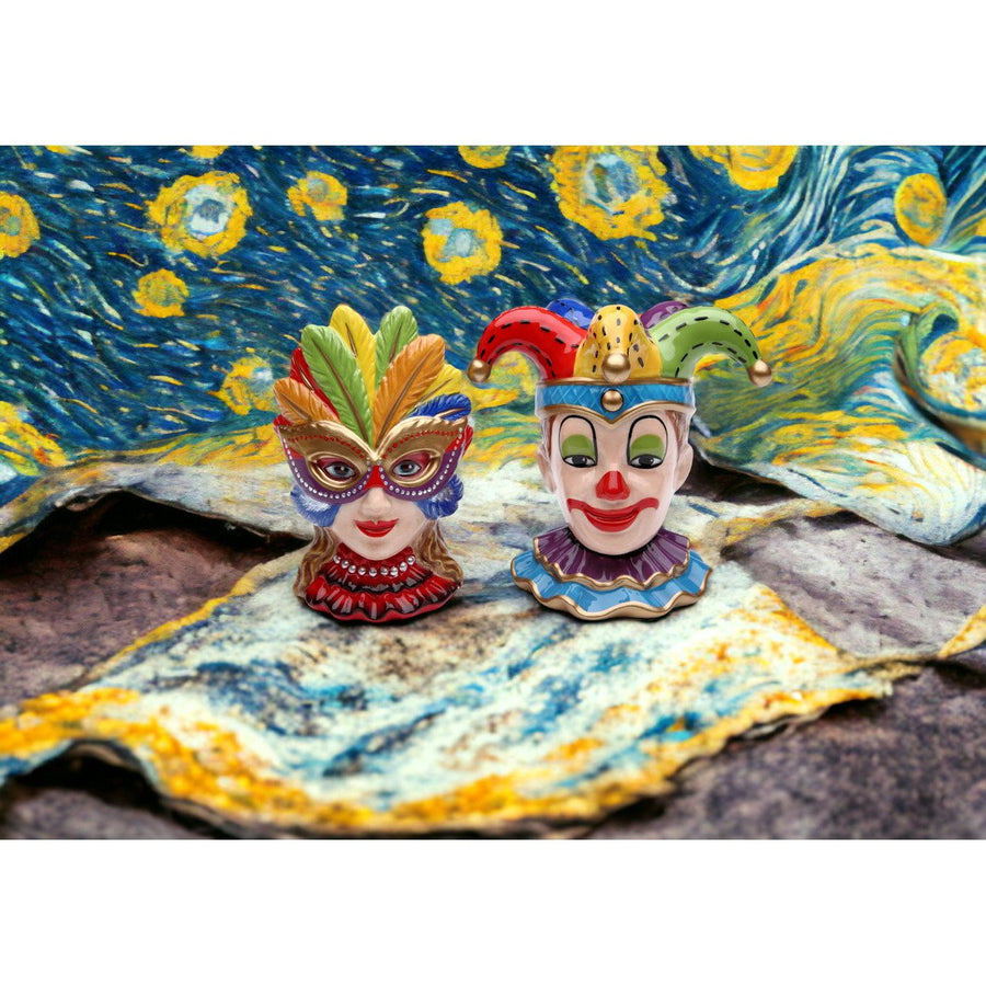 Mardi Gras Ceramic Salt and Pepper Shakers Image 1