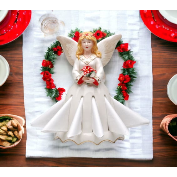 Ceramic Winter Fairy Napkin Holder  Christmas D cor Image 2