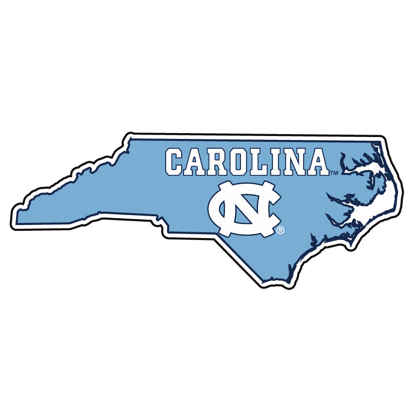 UNC Tar Heels 4-Inch State Shape NCAA Vinyl Decal Sticker for Fans Students and Alumni Image 1