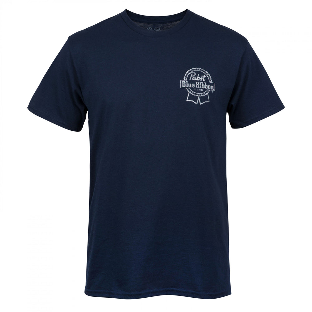 Pabst Blue Ribbon Support Bartenders Front and Back Print T-Shirt Image 2