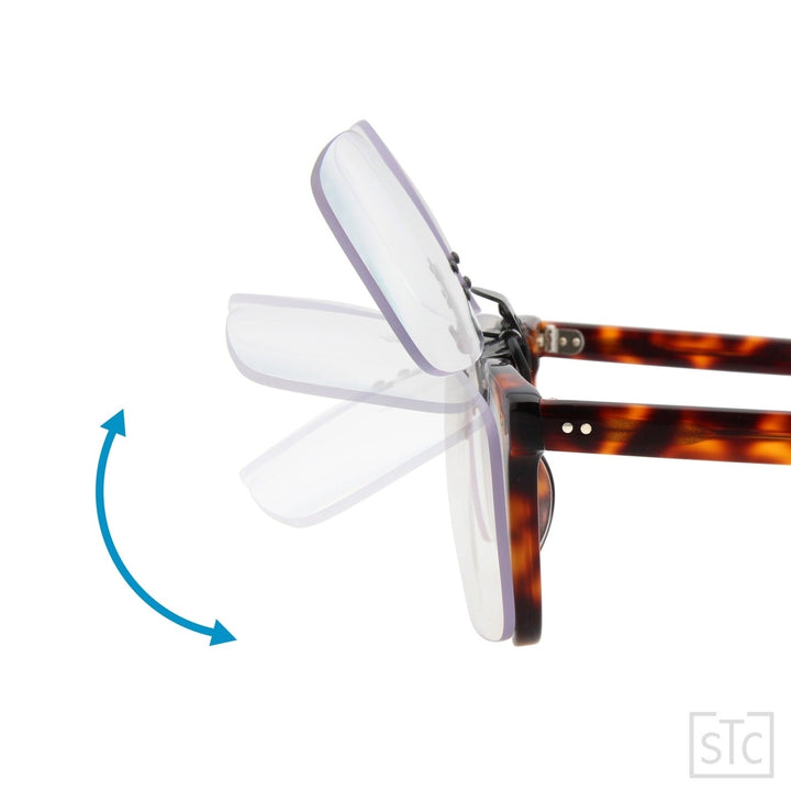 Clip-on Flip Up Rimless Magnifying Suitable for Reading Glasses Clip onto Over Eyeglasses Image 3