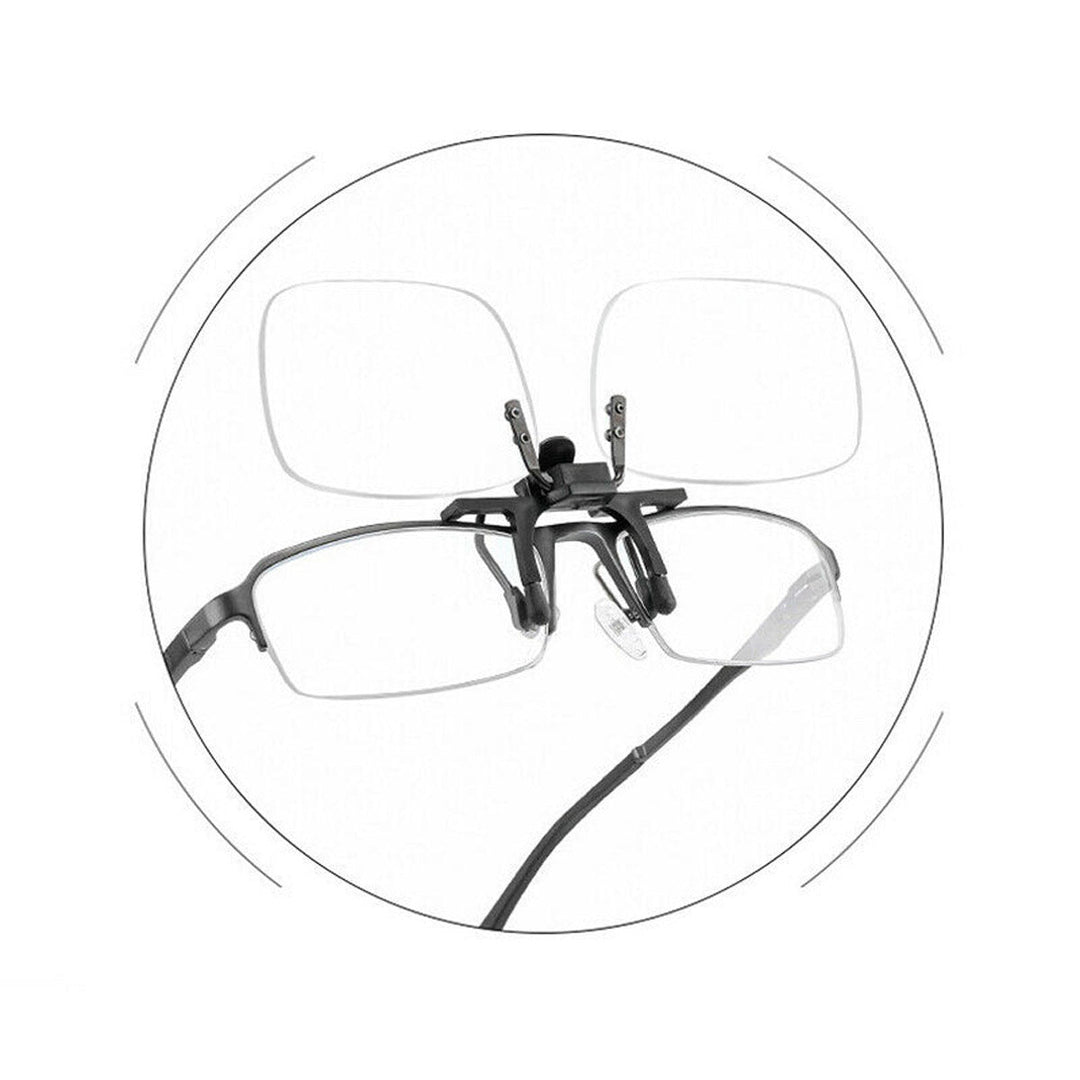 Clip-on Flip Up Rimless Magnifying Suitable for Reading Glasses Clip onto Over Eyeglasses Image 4