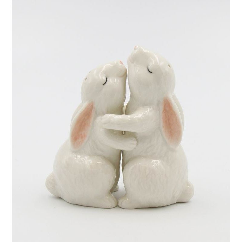 Ceramic Easter Bunny Rabbit Couple Salt and Pepper Shakers Image 2