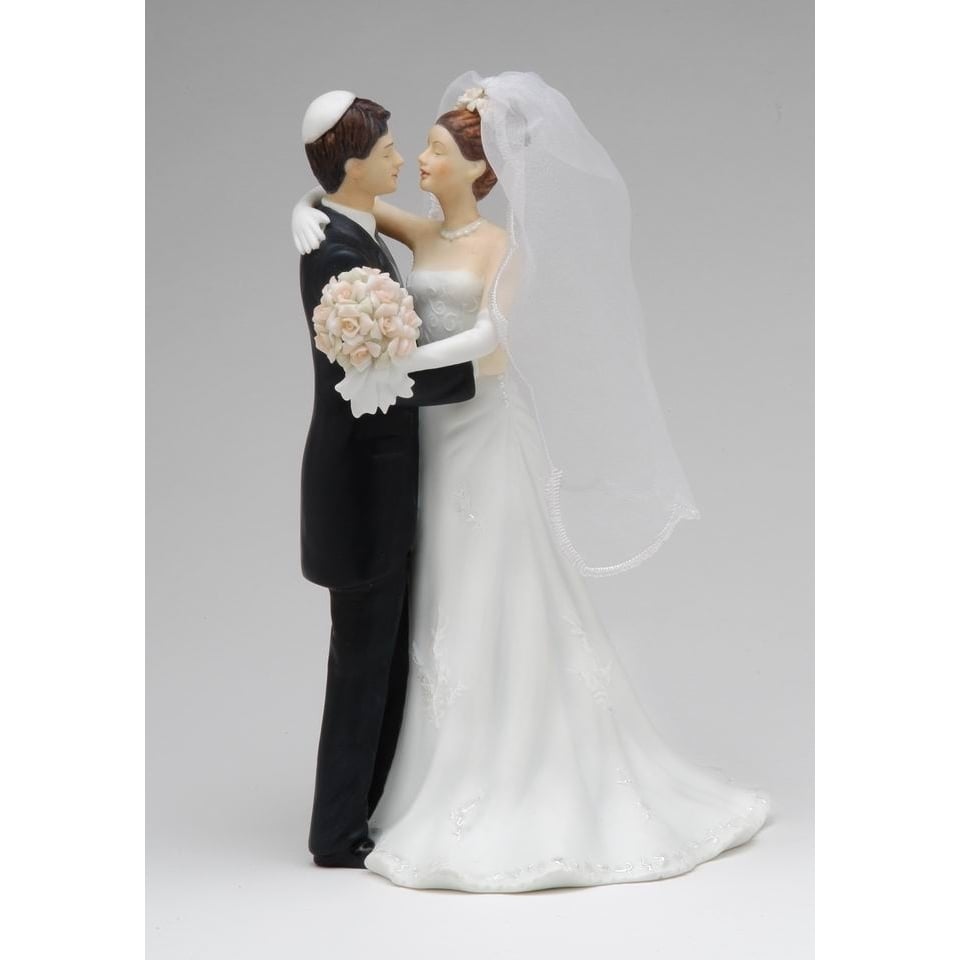 Ceramic Jewish Bride and Groom Figurine 8.5 Inch Gift Image 3