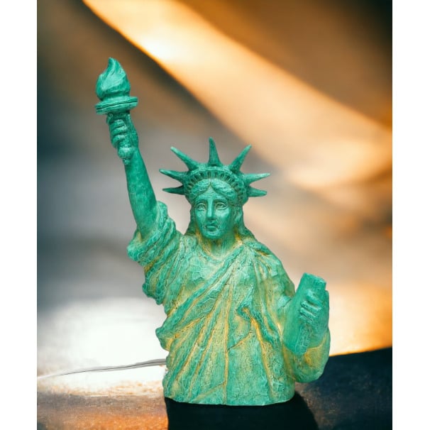 Ceramic Statue of Liberty Nightlight 10.875 Inch Home Gift Image 2