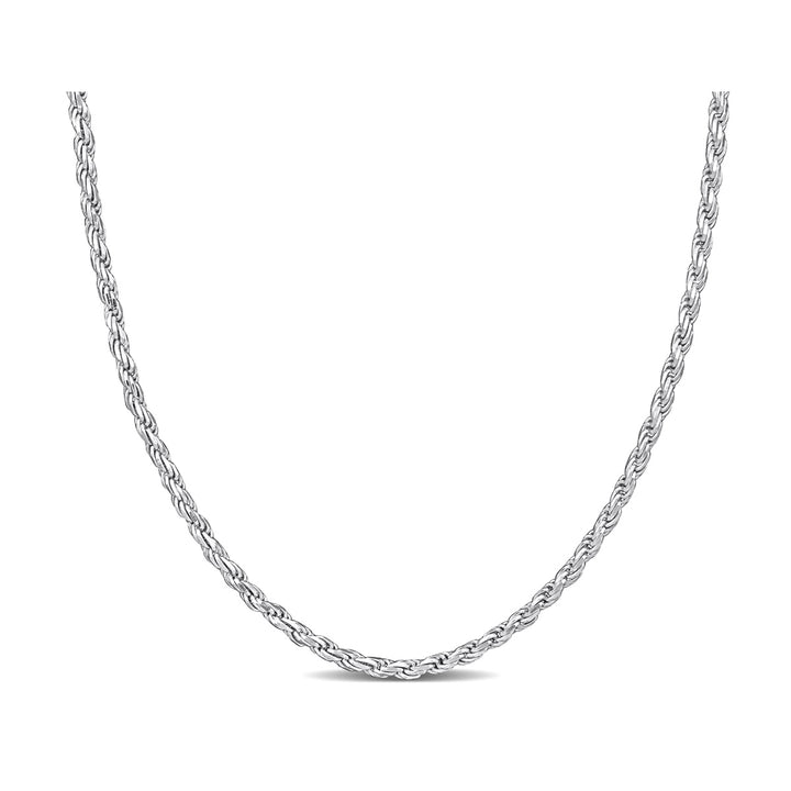 Sterling Silver Rope Chain Necklace with Lobster Clasp (18 inches 2.2mm) Image 1