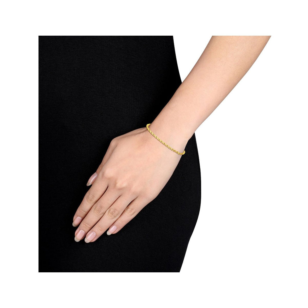 Rope Chain Bracelet in 14K Yellow Gold (7.5 inches) Image 4