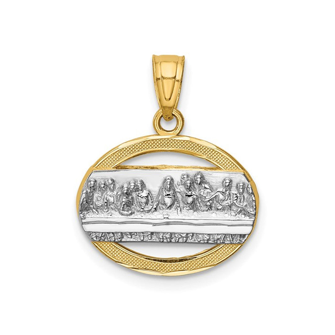 14K Yellow Gold The Last Supper Pendant Medal (No Chain) Image 1