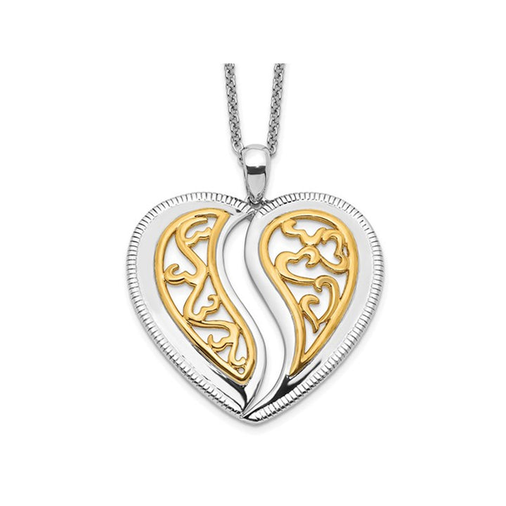 - Just Perfect - Heart Pendant Necklace in Sterling Silver with Chain Image 1