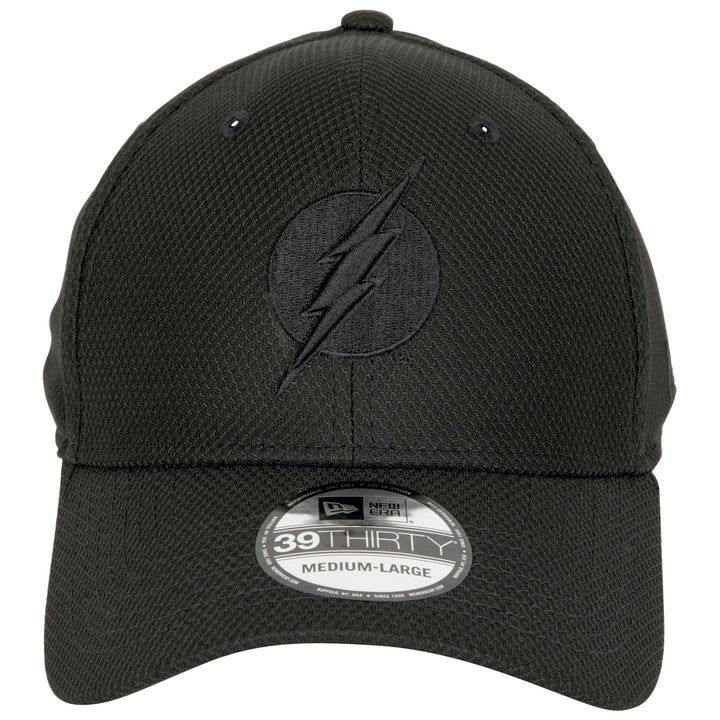 The Flash Logo Black on Black Colorway Era 39Thirty Fitted Hat Image 2