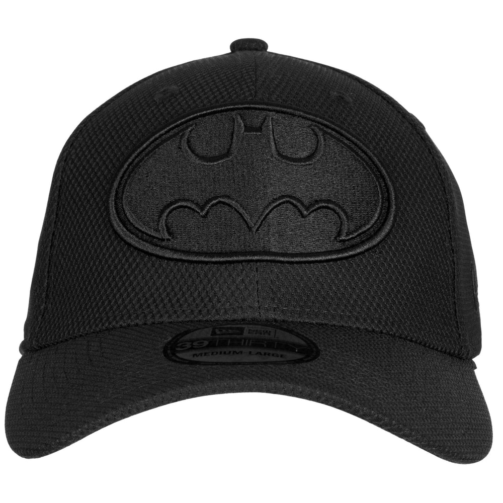 Batman Symbol Black on Black Era 39Thirty Fitted Hat Image 2