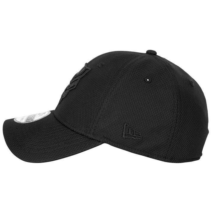 Black Panther Logo Black on Black Era 39Thirty Fitted Hat Image 3