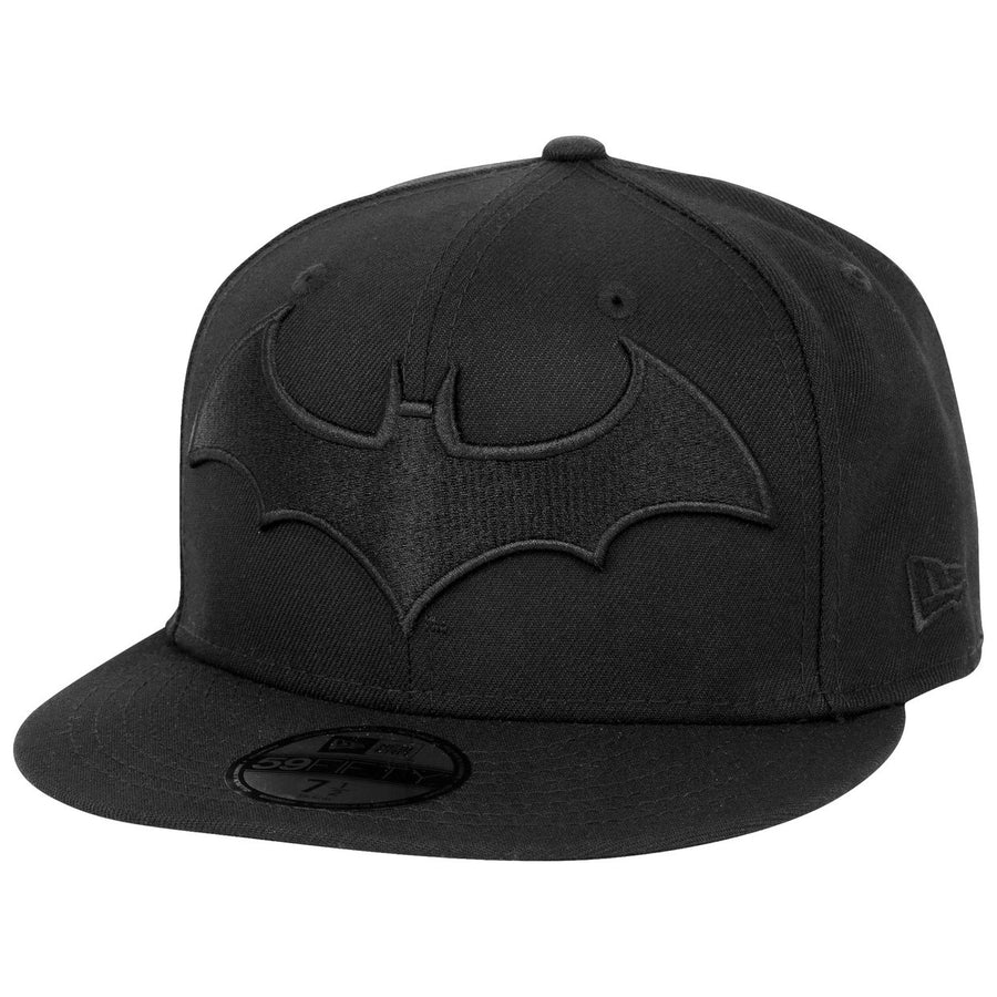 Batman Hush Logo Black on Black Colorway Era 59Fifty Fitted Hat Image 1