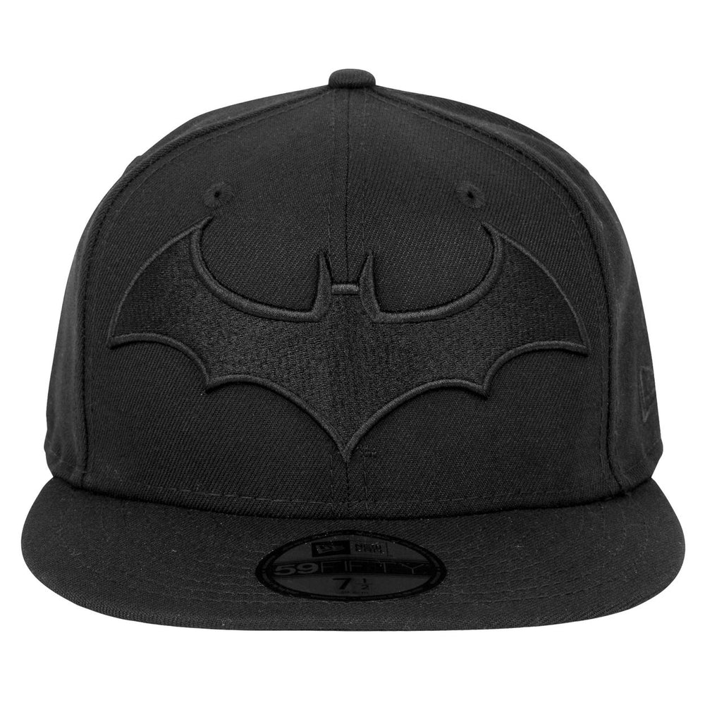 Batman Hush Logo Black on Black Colorway Era 59Fifty Fitted Hat Image 2